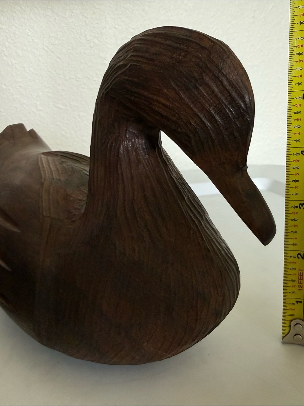 Hand-Carved Wooden Duck Décor - Brown - Picture 3 of 8